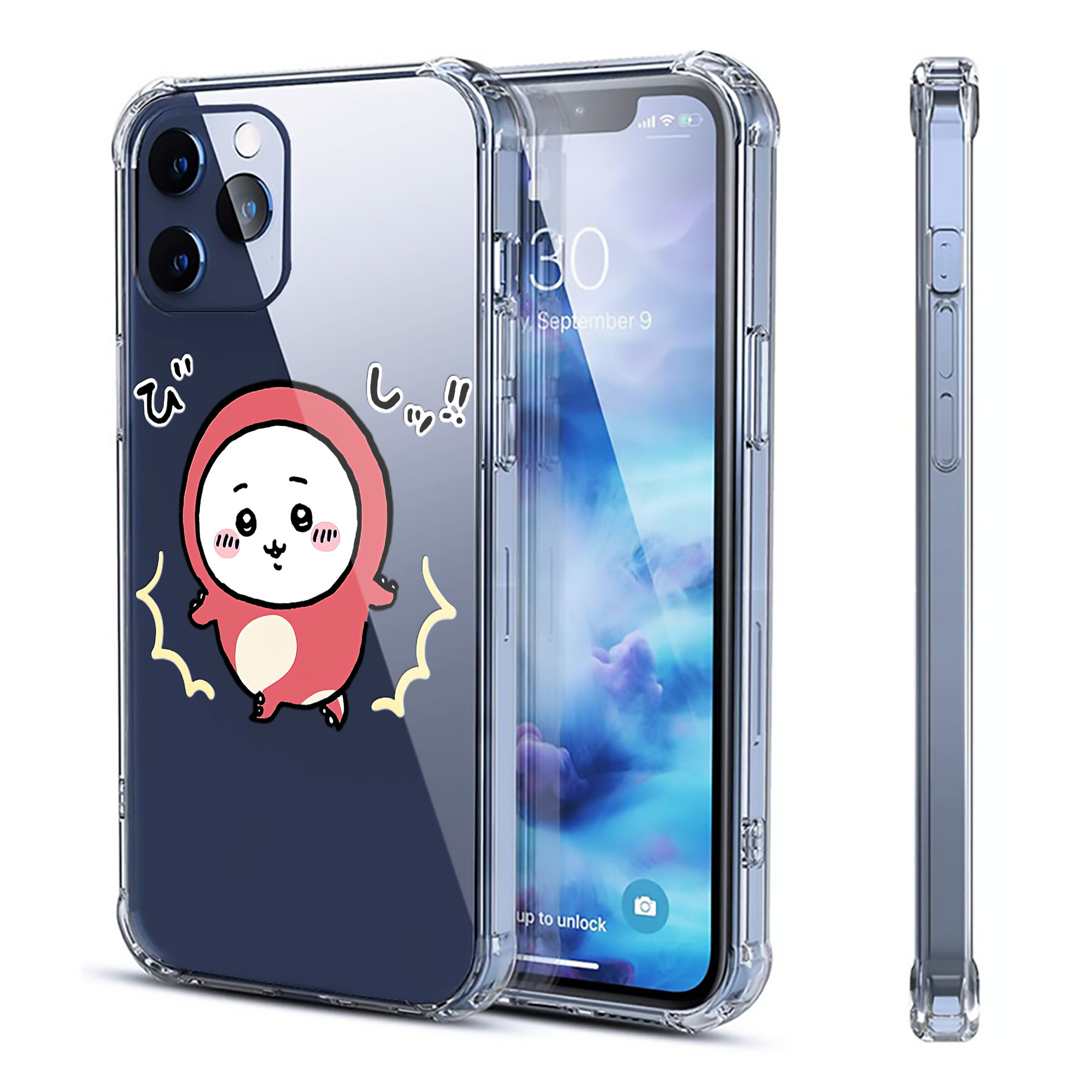 （画像用） ちいかわ ちいかわ Chii-kawa chiikawa 【iPhone 12シリーズ対応】透明スマホケース（クリアソフトケース）